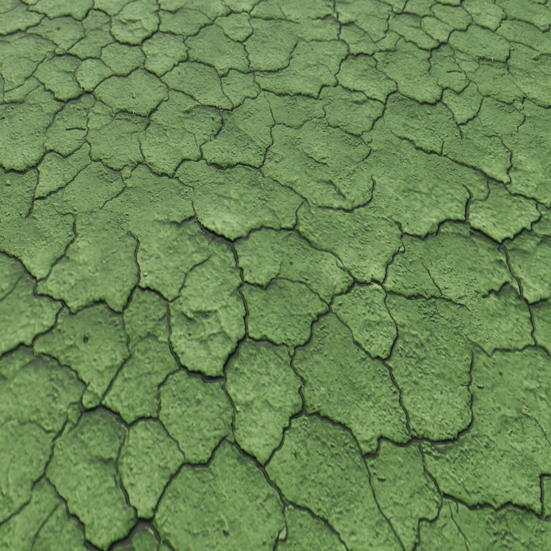 Free Arid Green Cracked Earth Texture