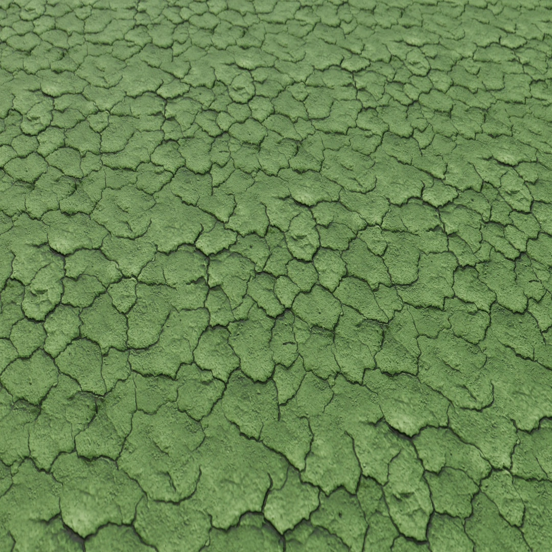 Free Arid Green Cracked Earth Texture