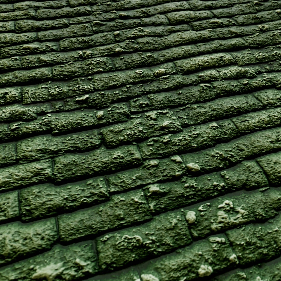 Free Green Shingle Roof Texture