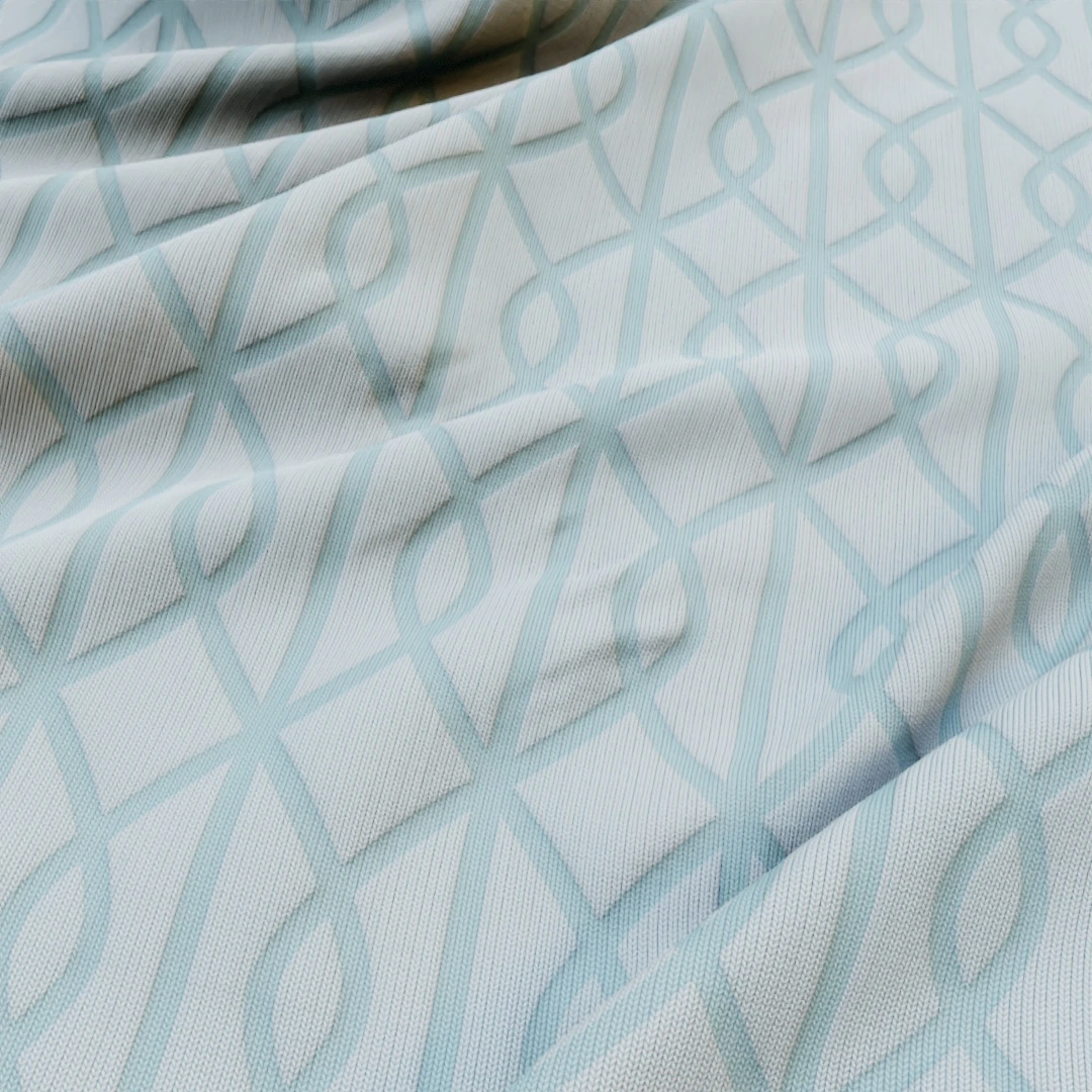 Free Light Blue Geometric Patterned Fabric Texture