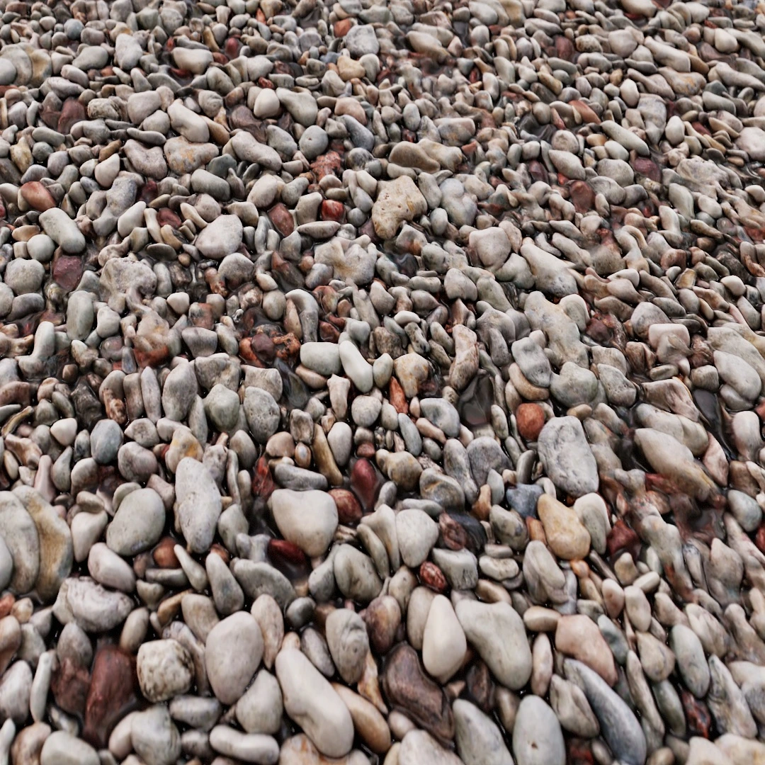 Free Scattered Coarse Pebbles Texture
