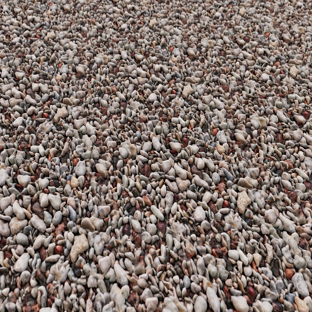 Free Scattered Coarse Pebbles Texture