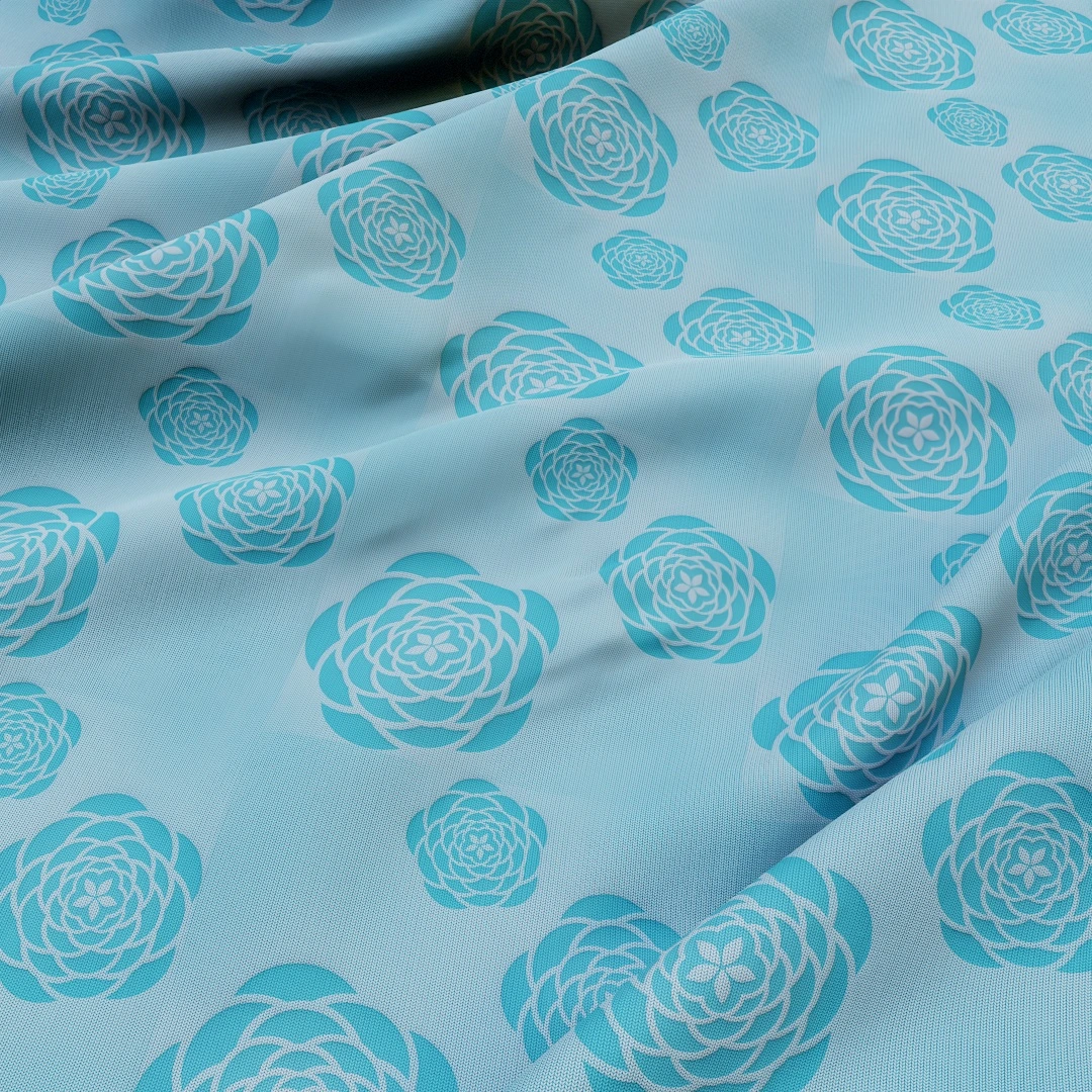 Free Turquoise Floral Clean Fabric Texture