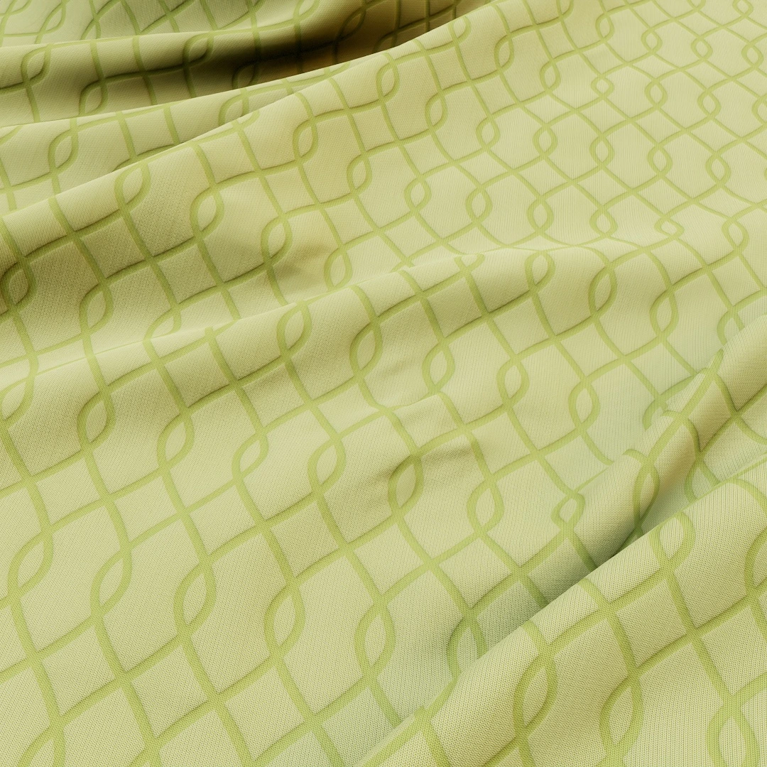 Free Verdant Geometric Weave Fabric Texture