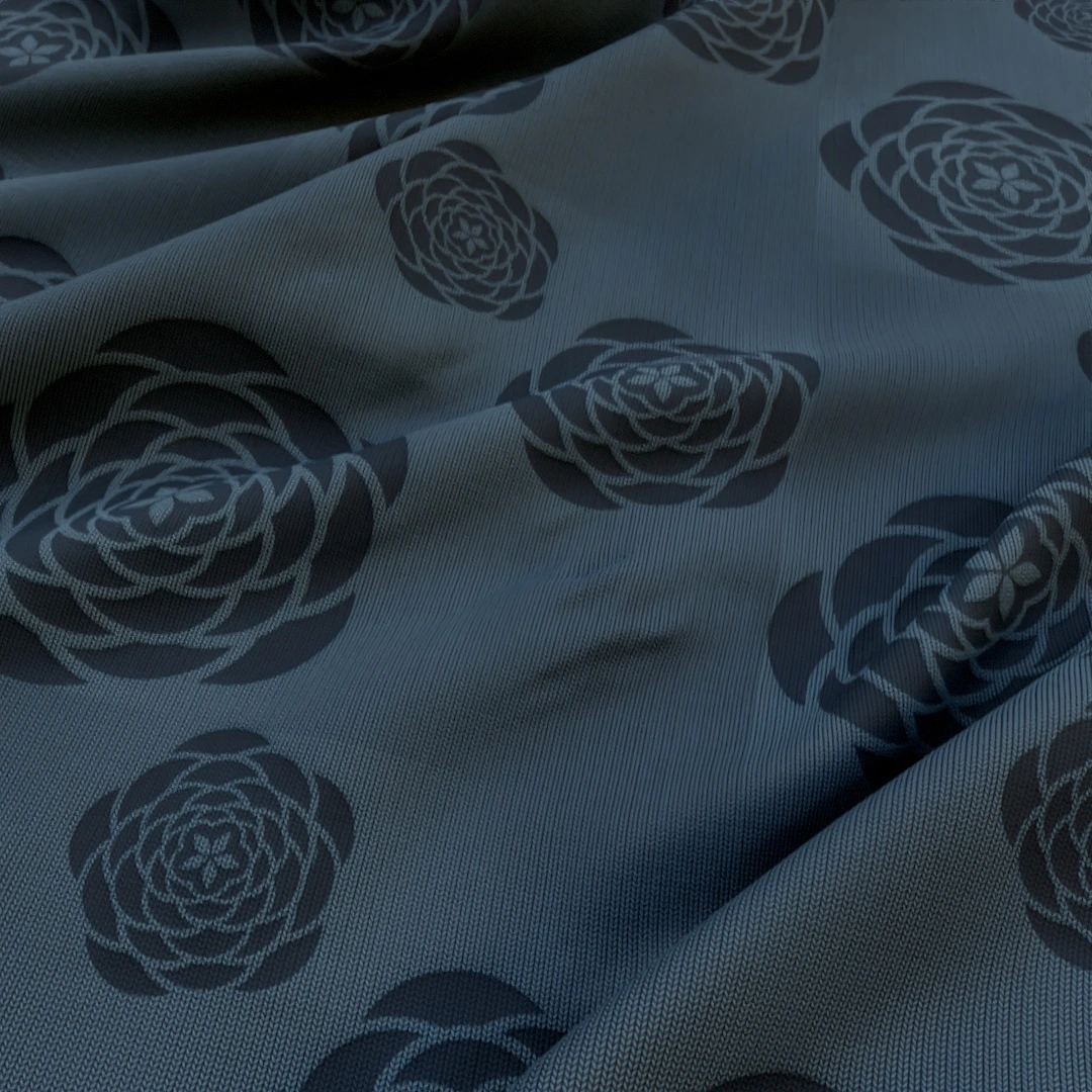 Free Vintage Floral Charcoal Fabric Texture