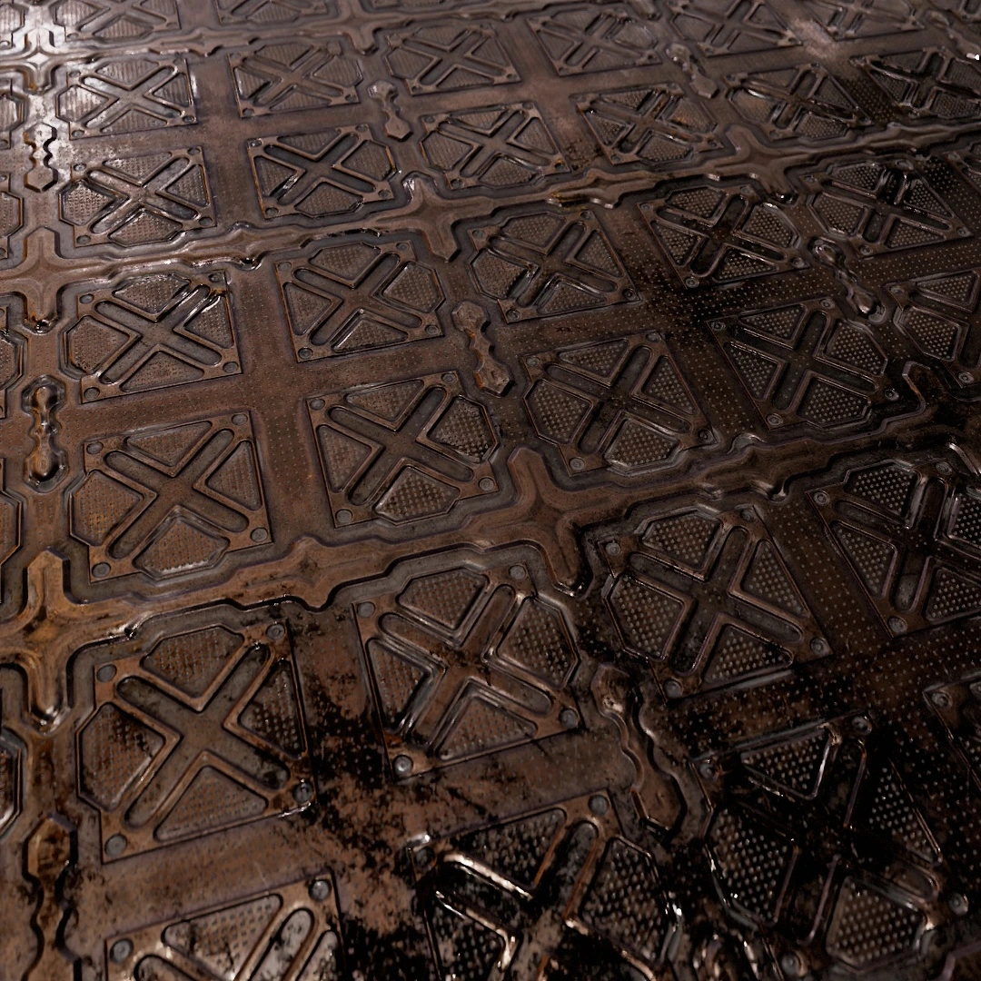 Futuristic Aged Metal Panel Texture