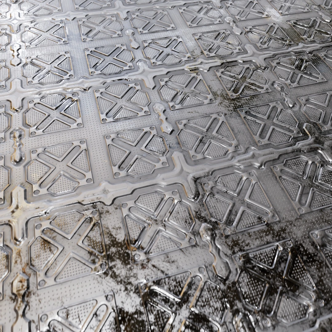 Futuristic Aged Metal Panel Texture