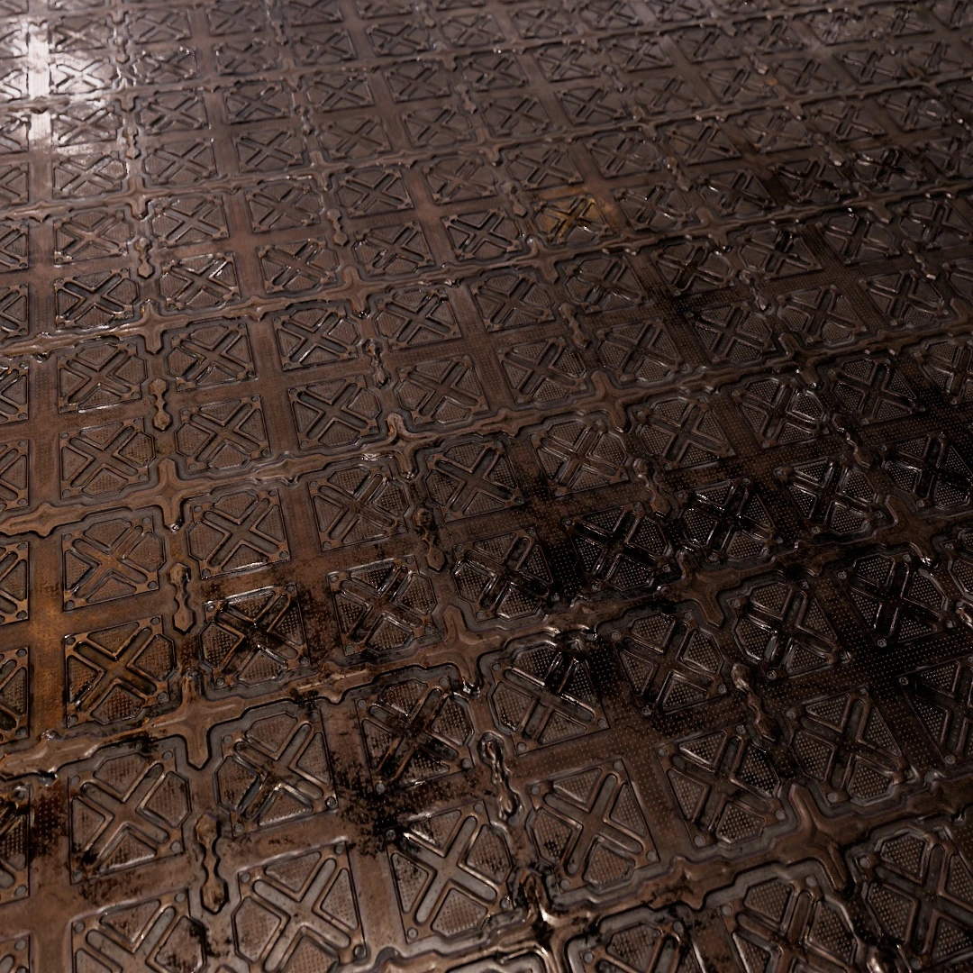 Futuristic Aged Metal Panel Texture