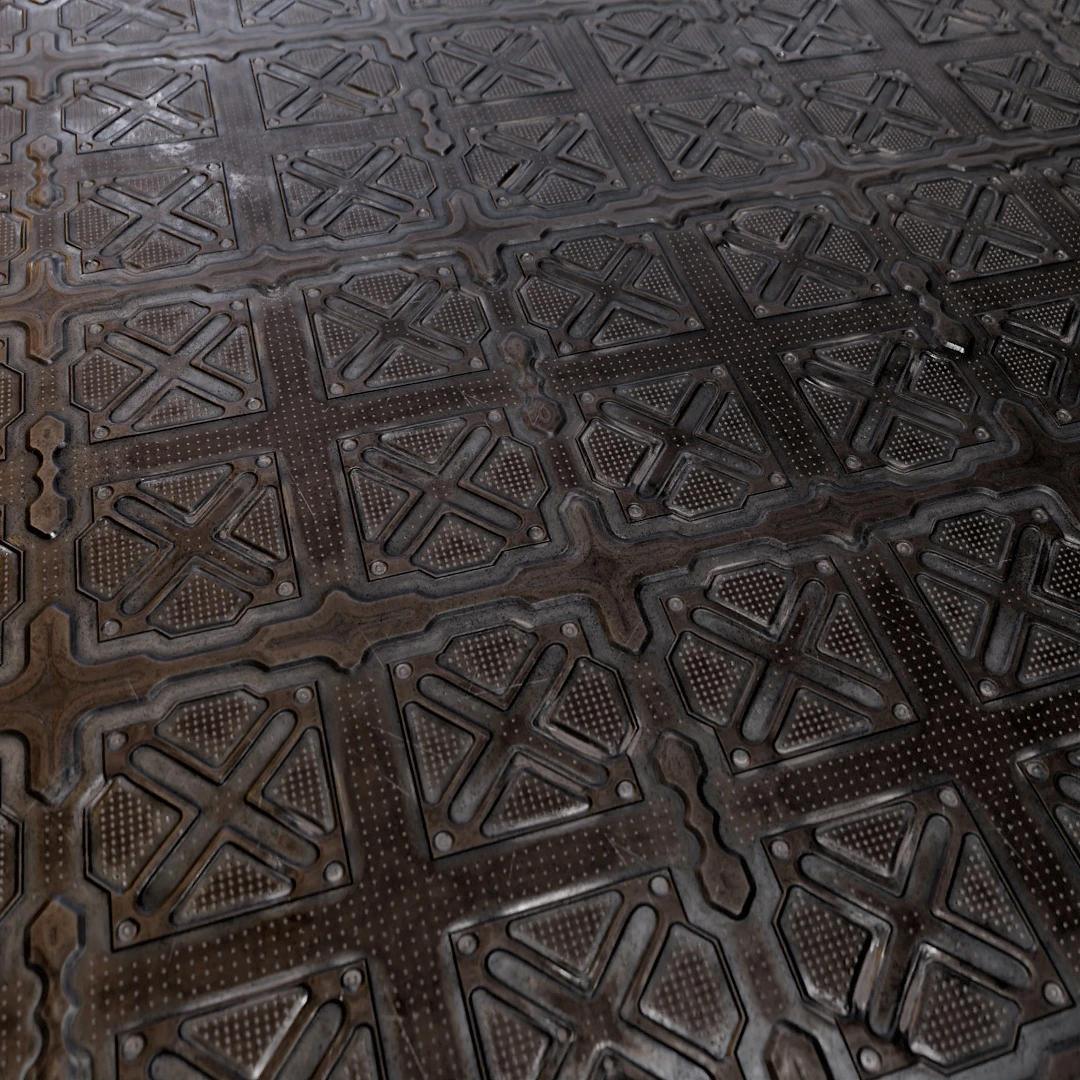 Futuristic Aged Metal Panel Texture