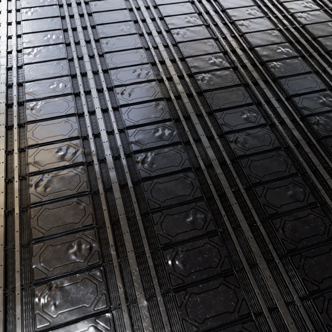 Futuristic Damaged Metal Floor Texture