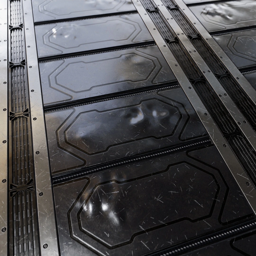 Futuristic Damaged Metal Sci-Fi Texture