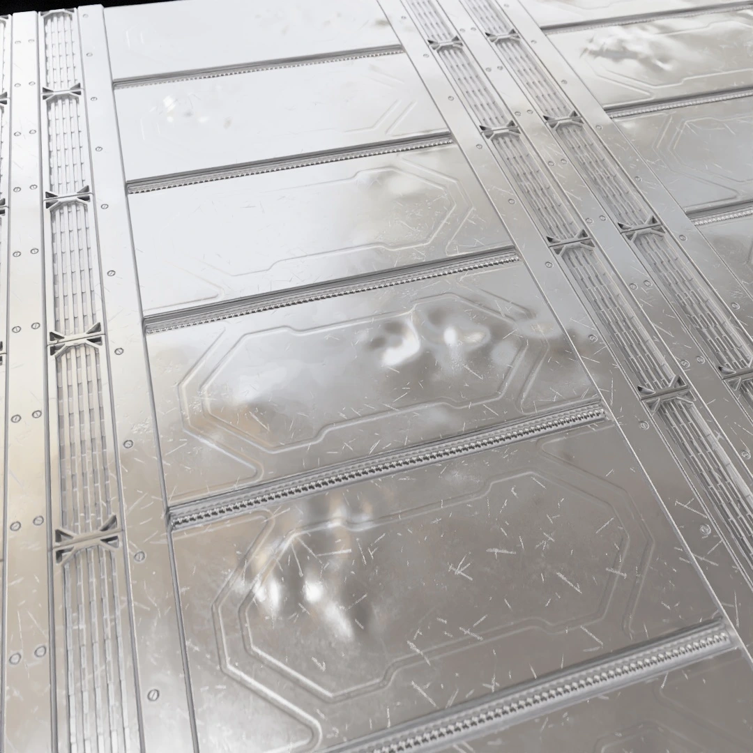 Futuristic Damaged Metal Sci-Fi Texture