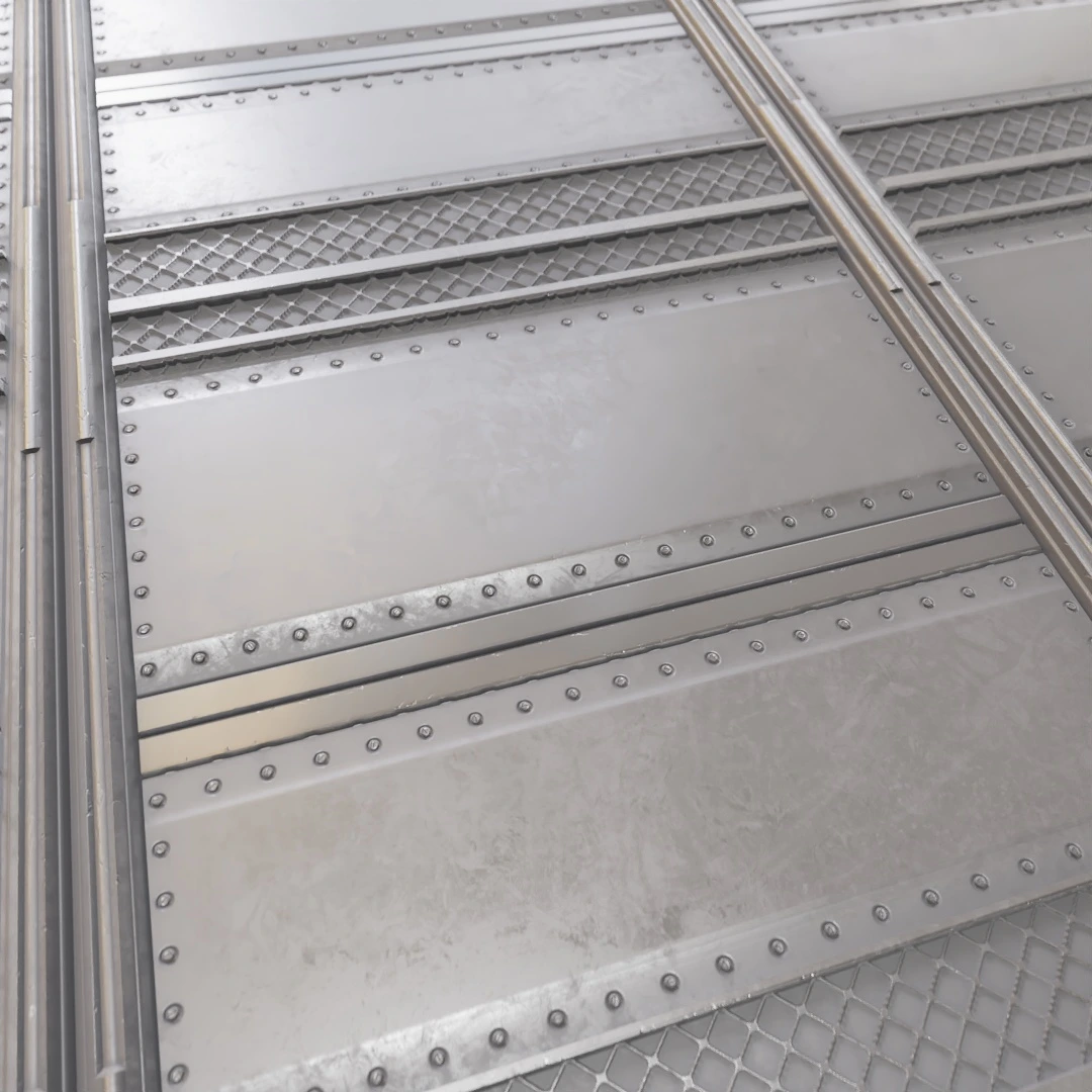 Futuristic Distressed Metal Door Texture