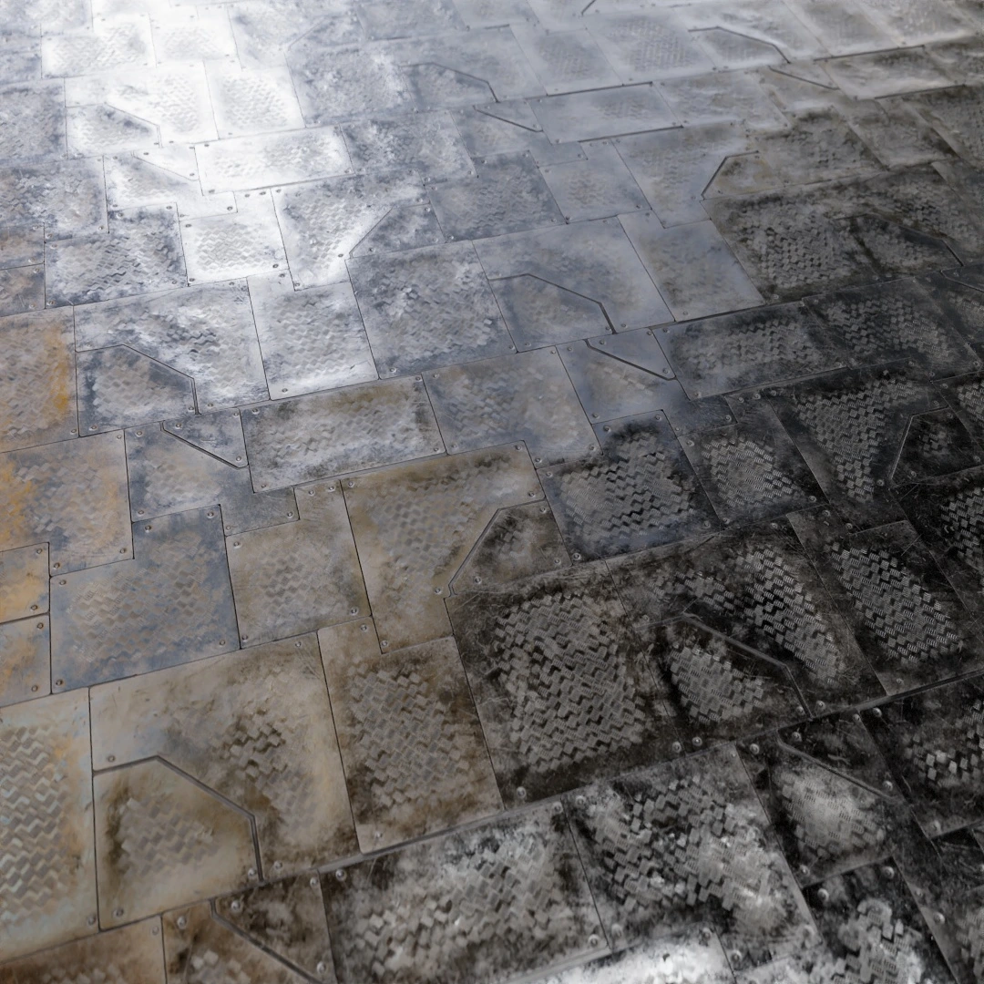 Futuristic Industrial Metal Floor Texture