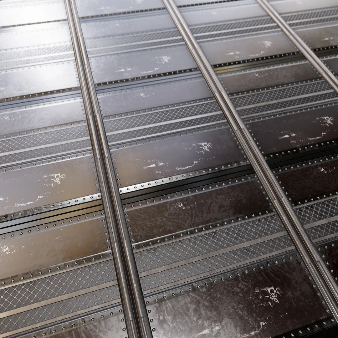 Futuristic Metal Door Texture