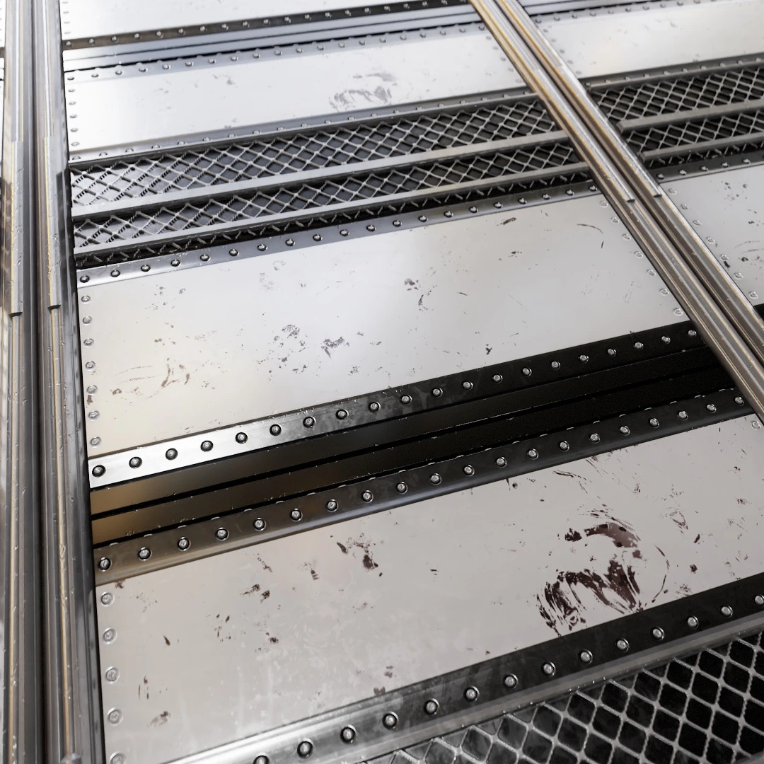 Futuristic Metal Sheeted Door Texture