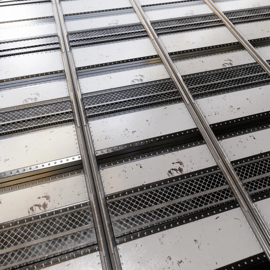 Futuristic Metal Sheeted Door Texture