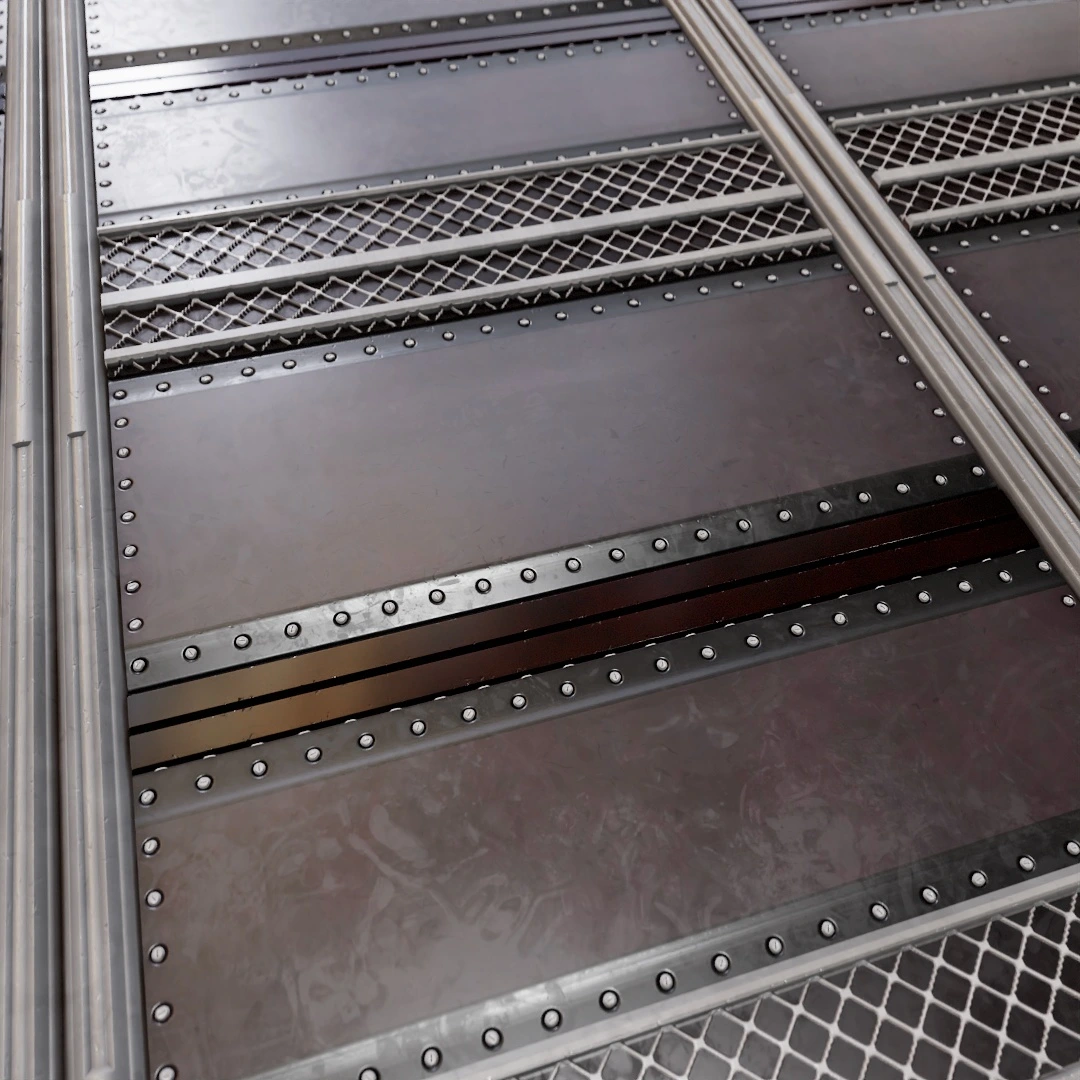 Futuristic Metal Sheeting Door Texture