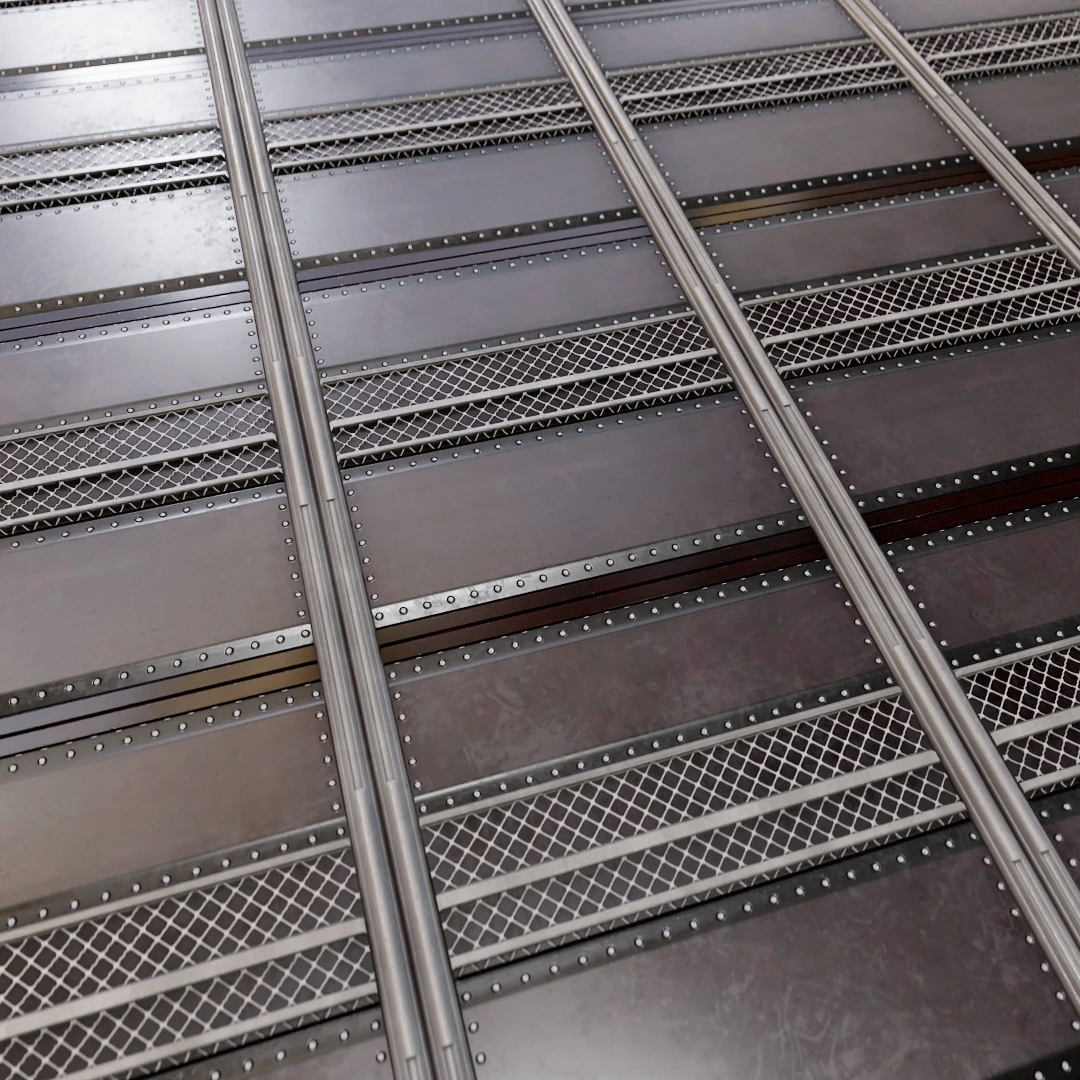 Futuristic Metal Sheeting Door Texture