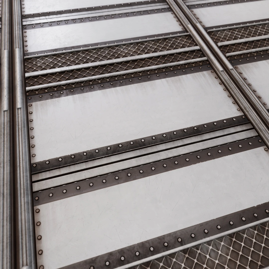 Futuristic Steel Panel Door Texture
