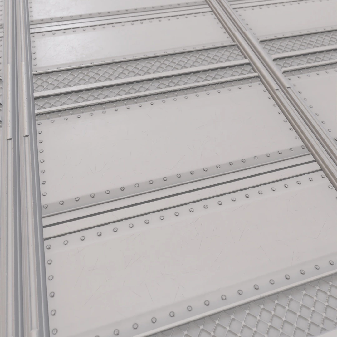 Futuristic Steel Panel Door Texture