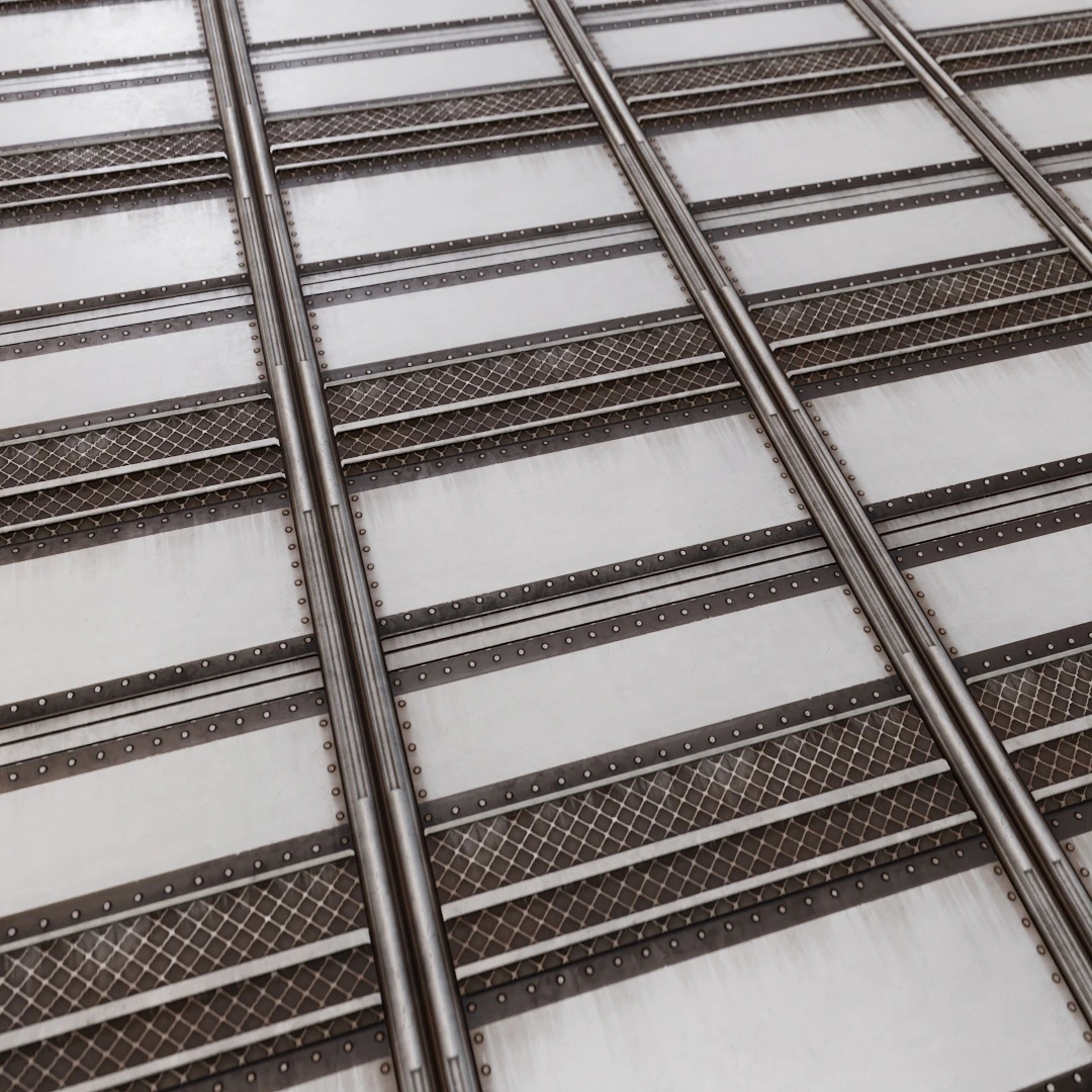 Futuristic Steel Panel Door Texture