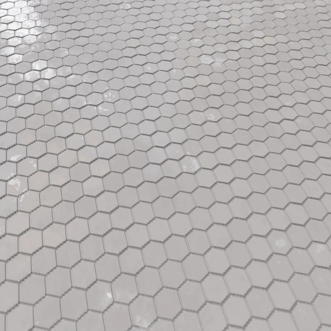 Glossy Black Hexagon Tile Texture