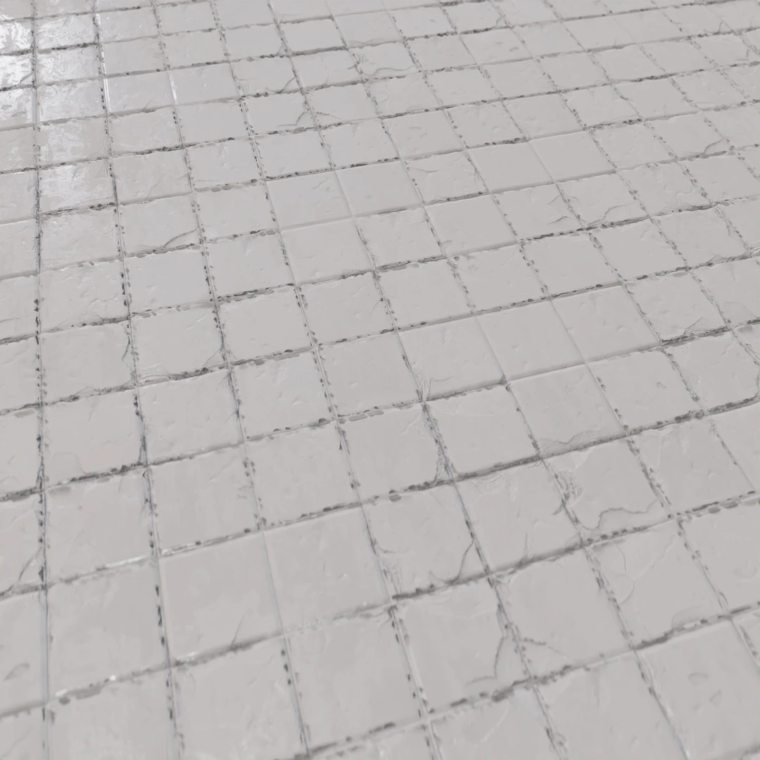 Glossy Worn Tiles Texture