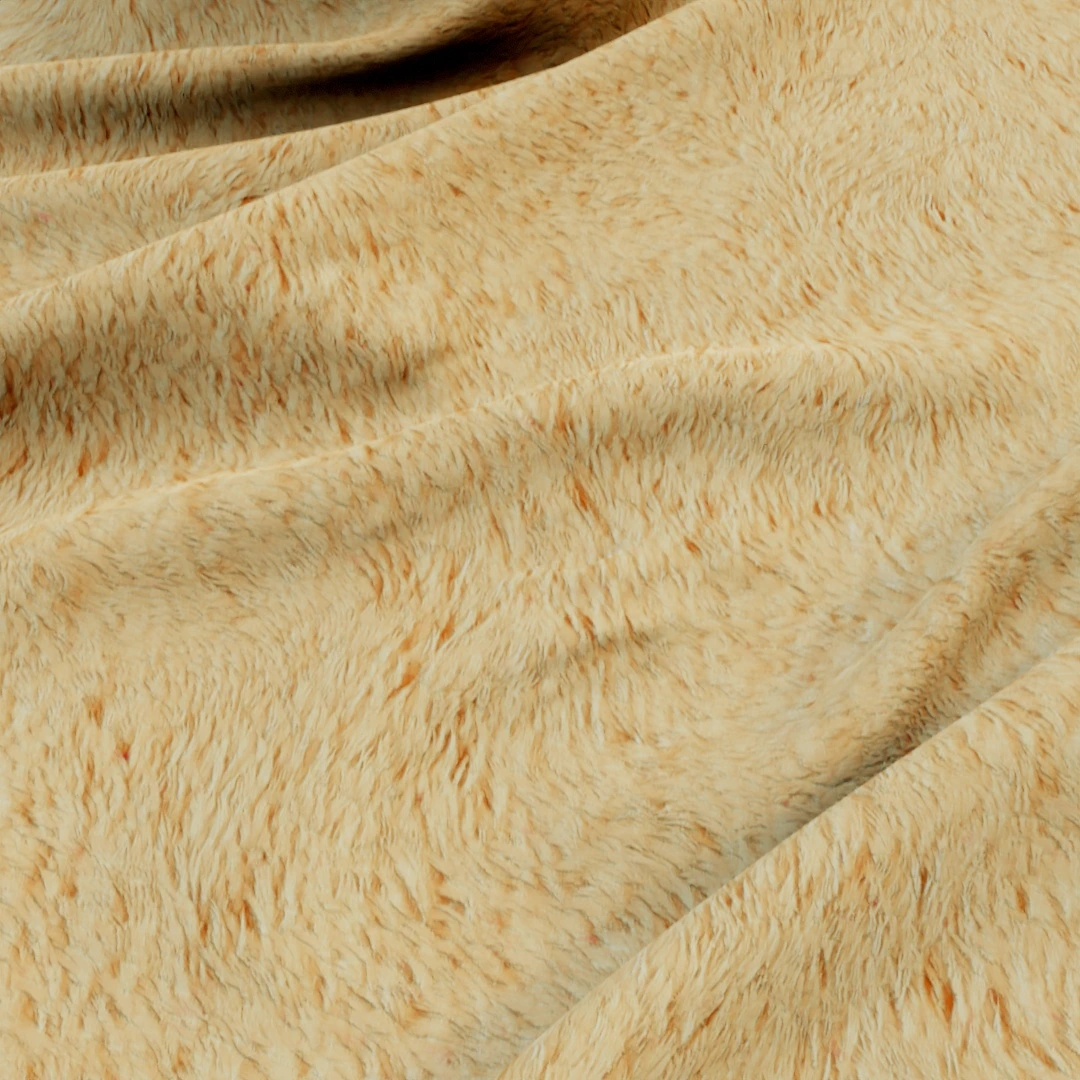 Golden Beige Faux Fur Texture