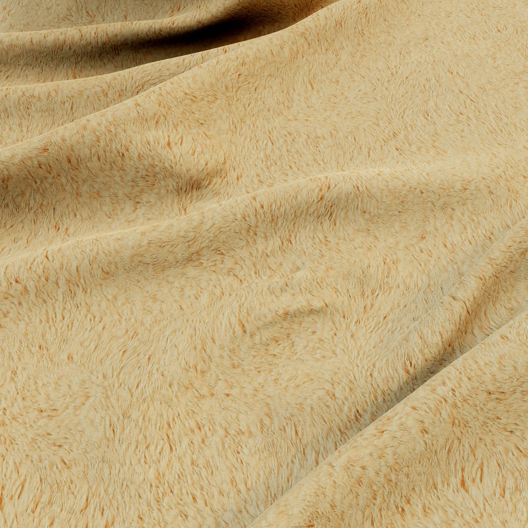 Golden Beige Faux Fur Texture
