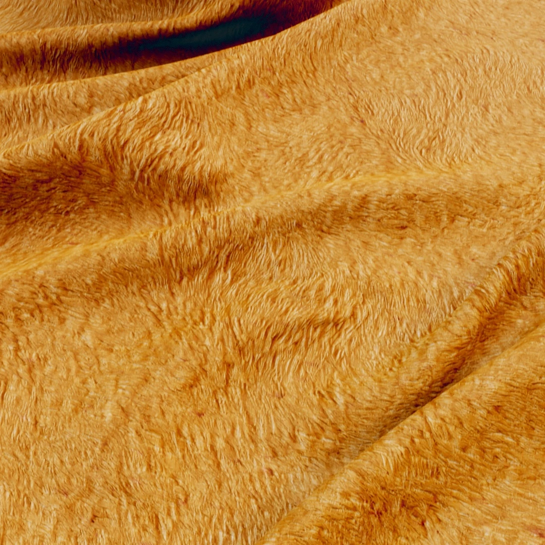 Golden Coarse Faux Fur Texture
