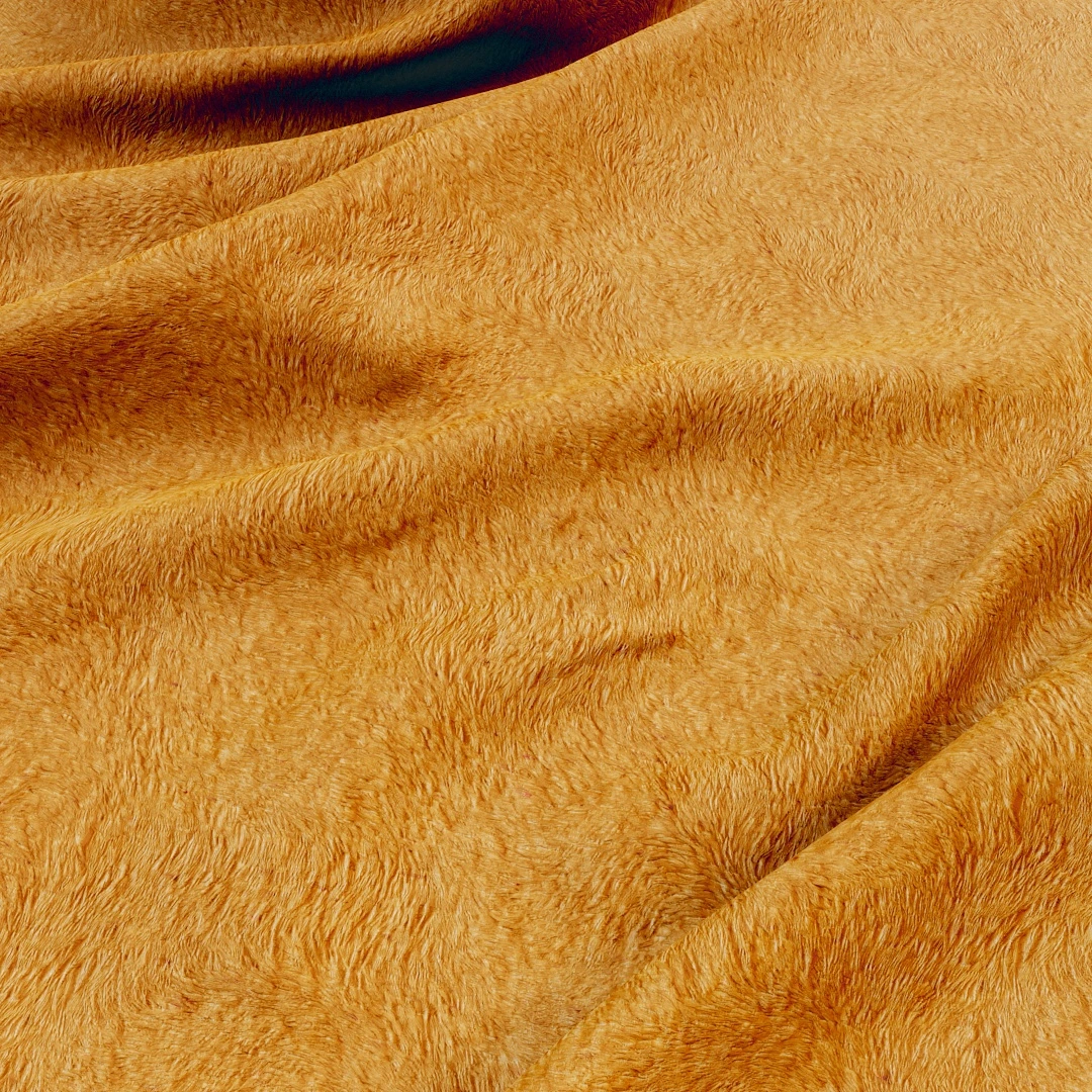 Golden Coarse Faux Fur Texture