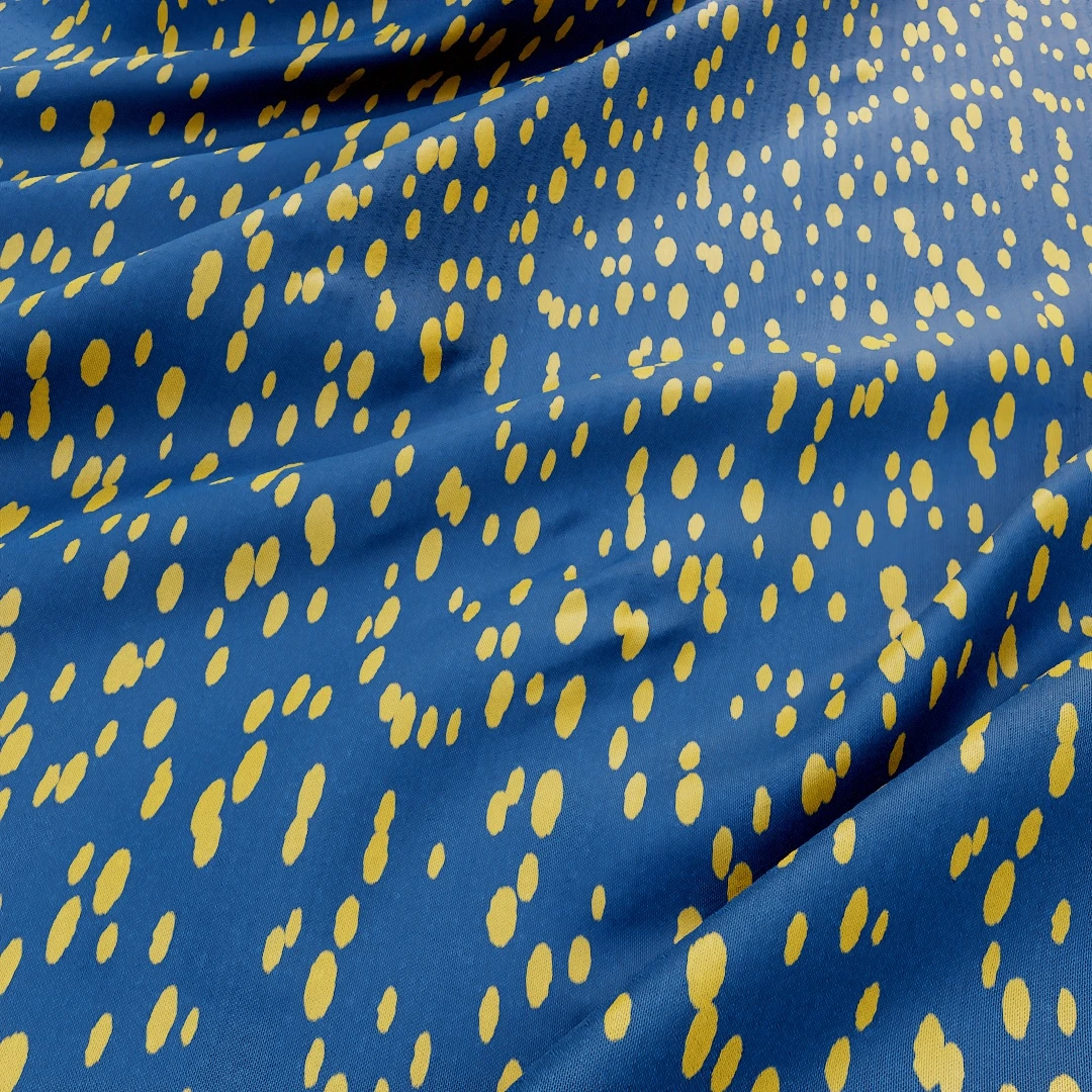 Golden Dappled Navy Fine Fabric Texture