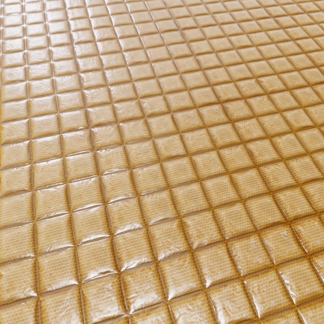 Golden Mylar Quilted Sheeting Texture