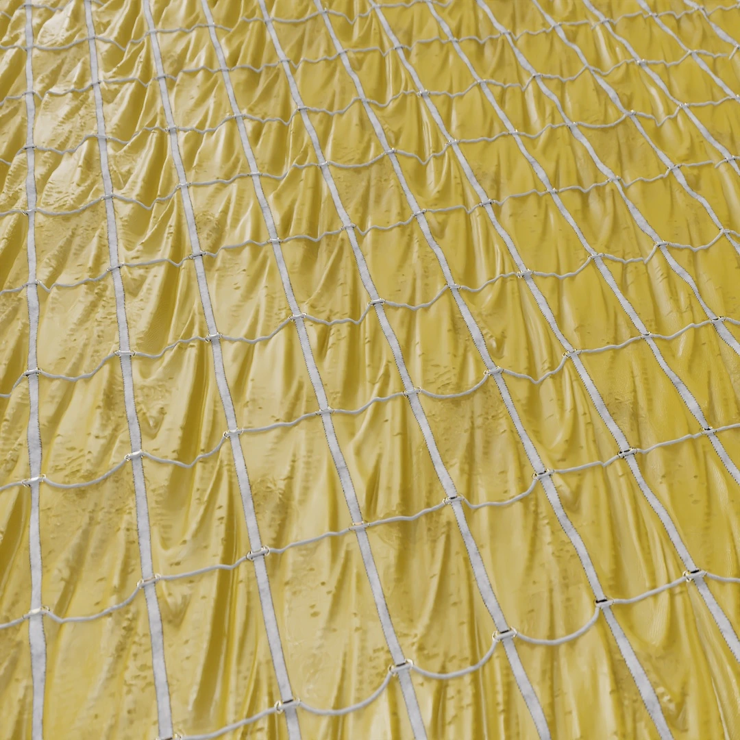 Golden Ribbed Woven Tarp Texture