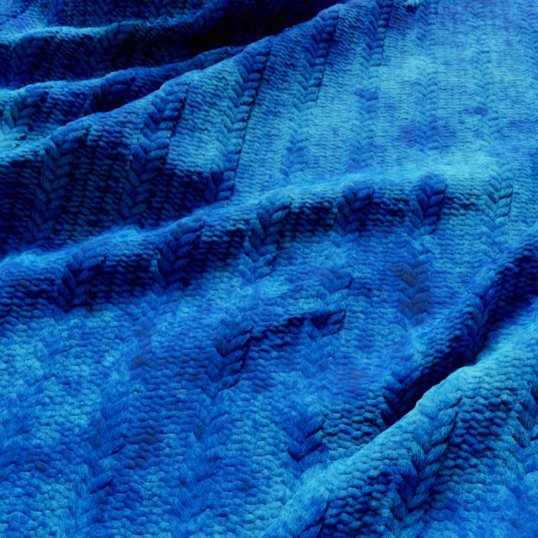Indigo Coarse Knit Fabric Texture