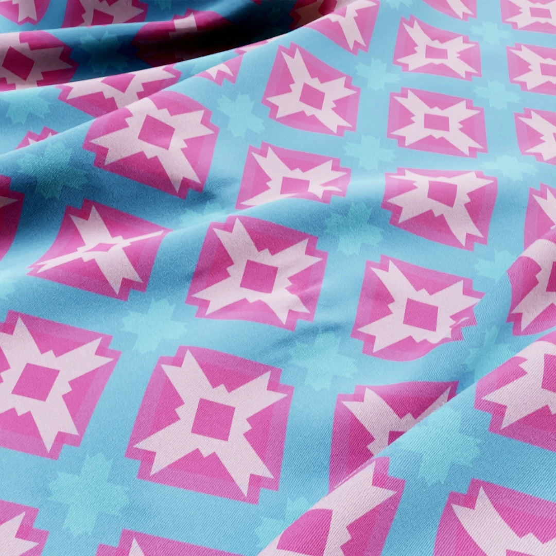 Light Blue Geometric Clean Fabric Texture