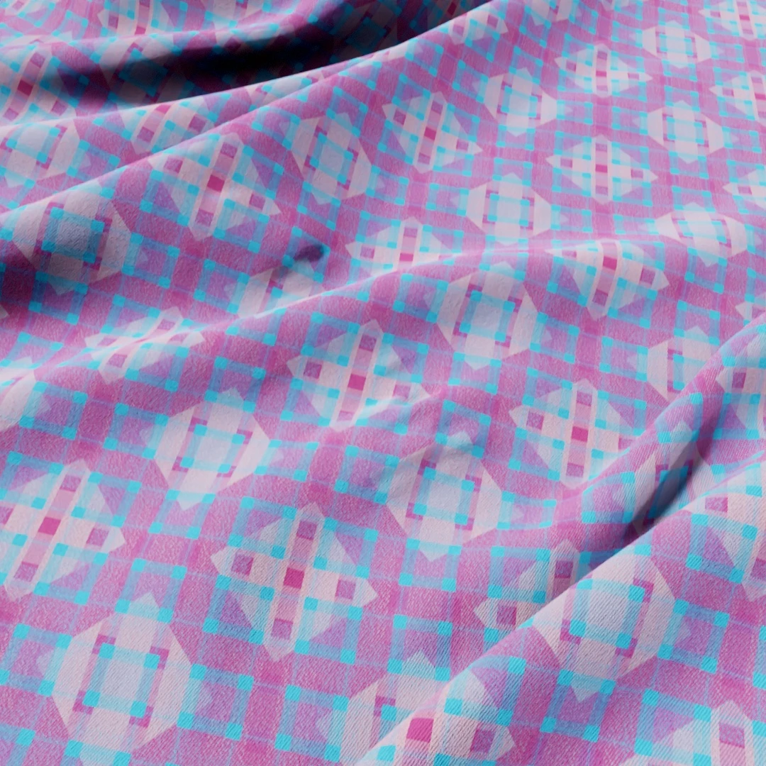 Light Blue Geometric Patterned Fabric Texture