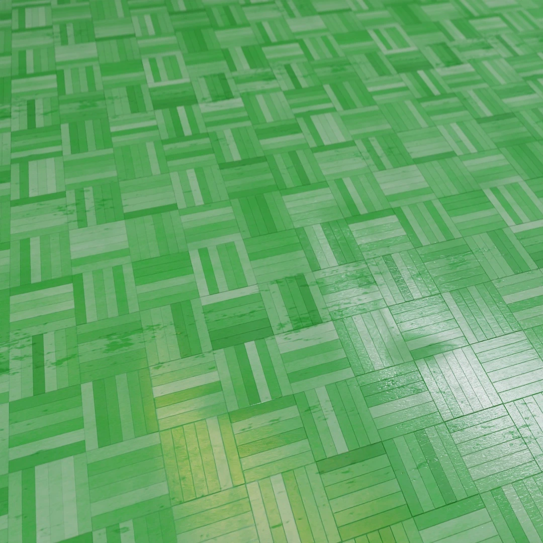 Light Green Mosaic Parquet Floor Texture