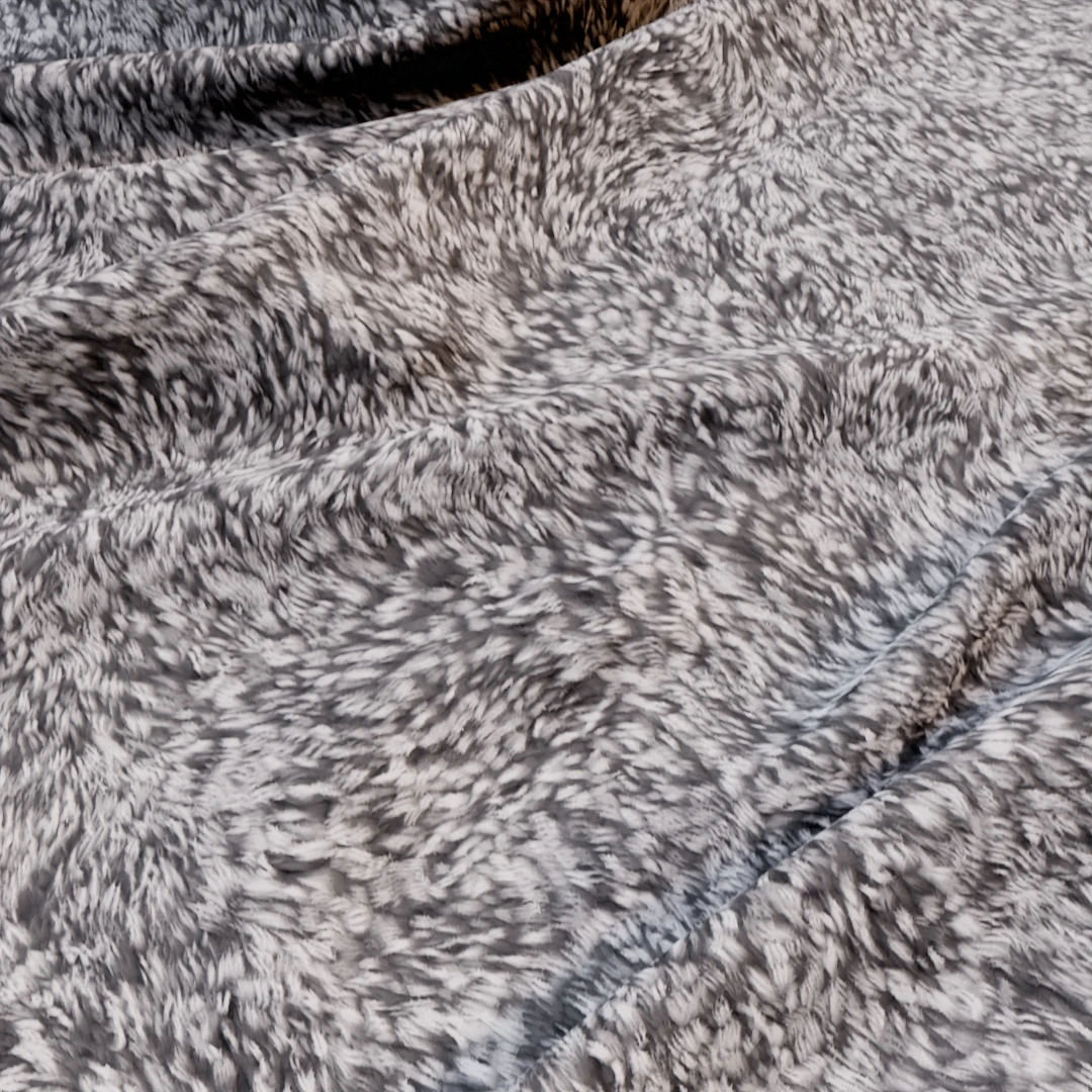Luxurious Silver Fox Faux Texture