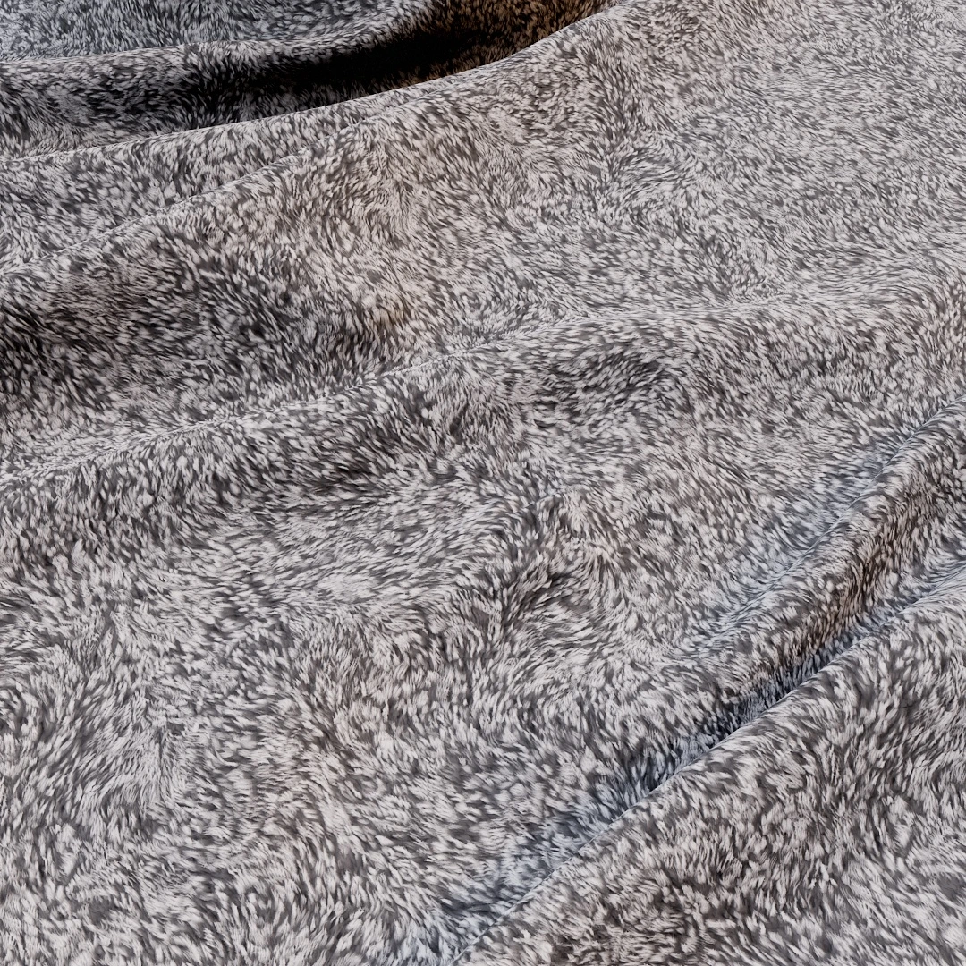 Luxurious Silver Fox Faux Texture