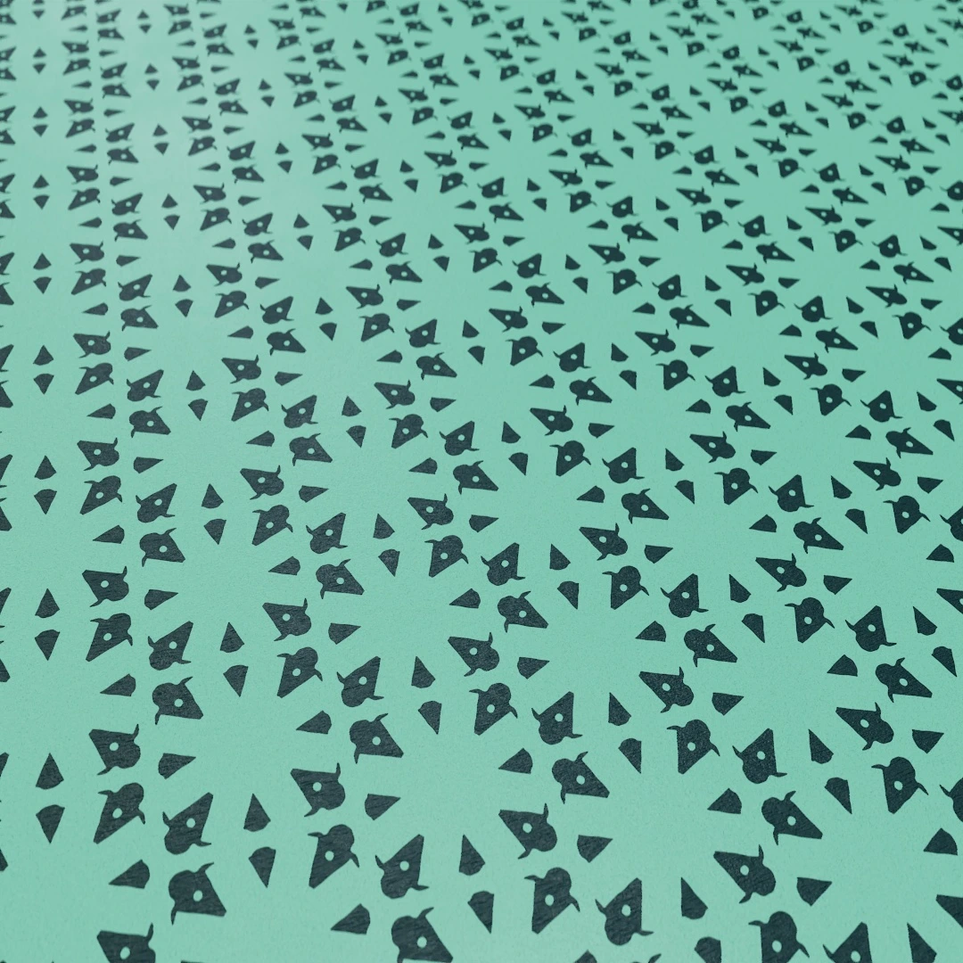 Mint Geometric Retro Wall Texture