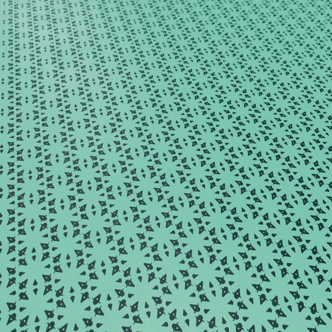 Mint Geometric Retro Wall Texture