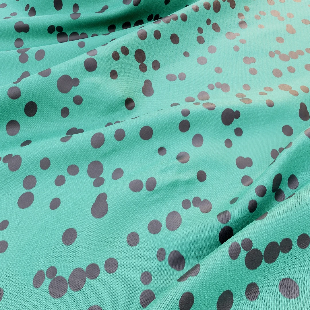 Mint Polka Dot Faux Fabric Texture