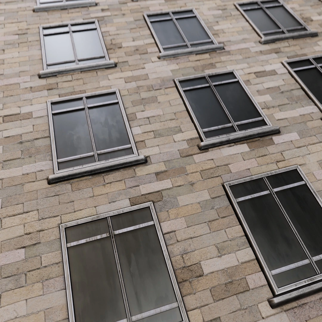 Old Clean Brick Facade Texture
