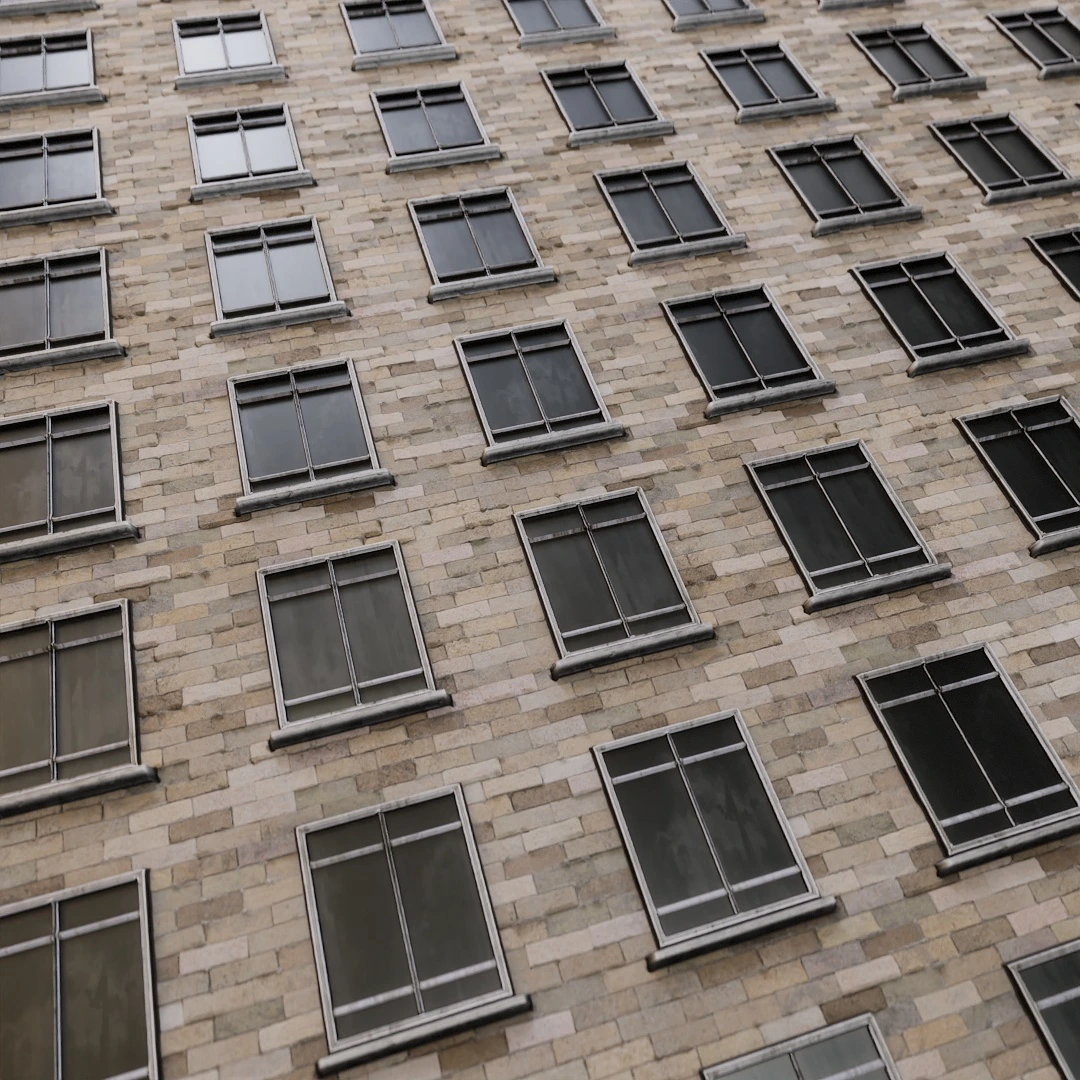 Old Clean Brick Facade Texture