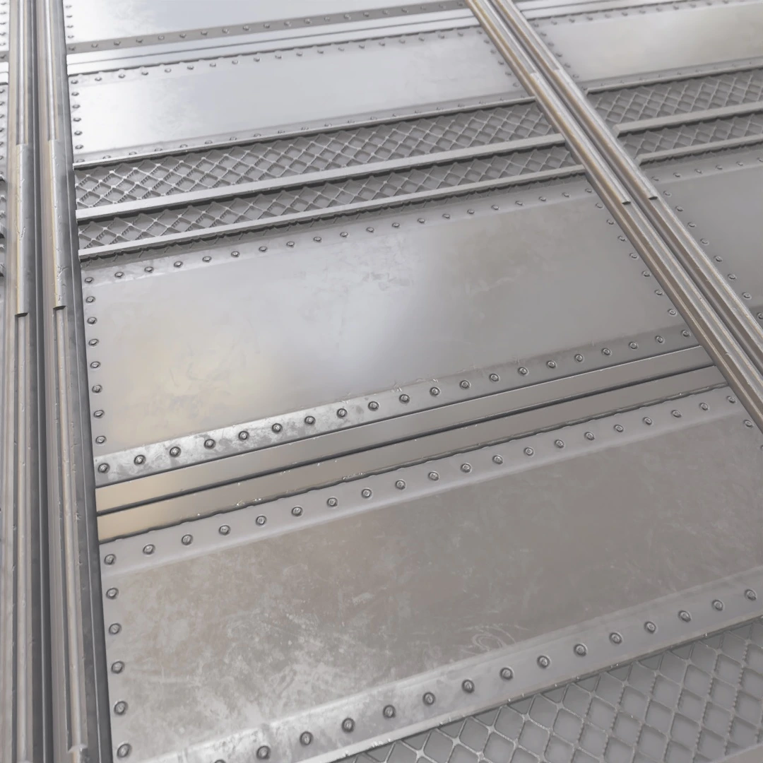 Old Futuristic Metal Door Texture