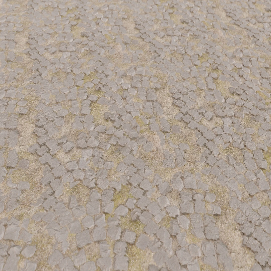 Old Gray Cobblestone Pavement Texture