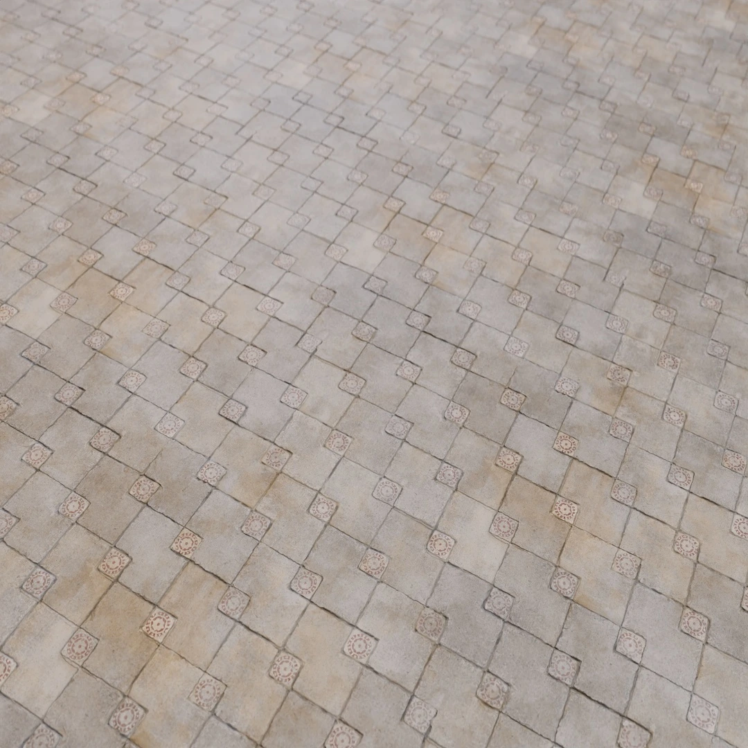 Old Mosaic Cracked Stone Texture
