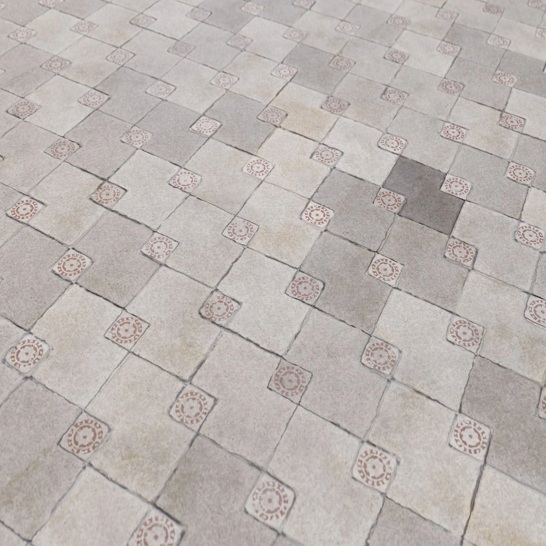 Old Mosaic Stone Floor Texture